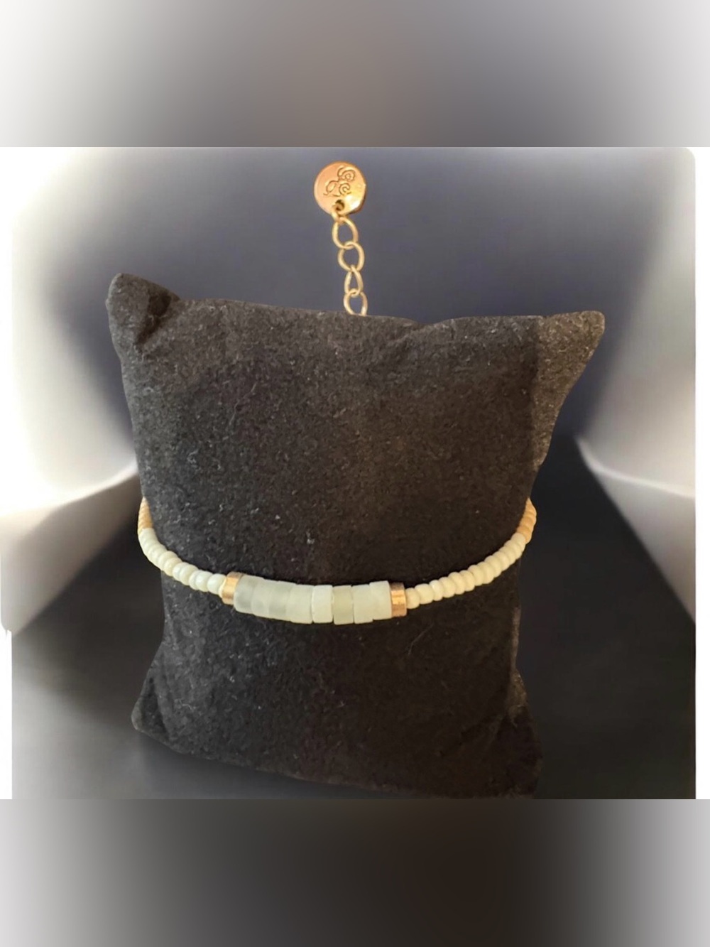 Plunder Beaded Stretch Bracelet with Light Seafoam Center Beads